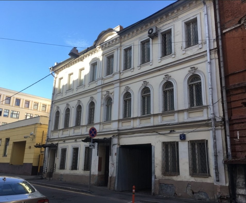 фасад дома, здание по адресу г Москва, Просвирин пер, д 5